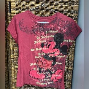 Disneyland- Walt‎ Disney World, Red/Black, Size: Junior Medium, Pre-Owned